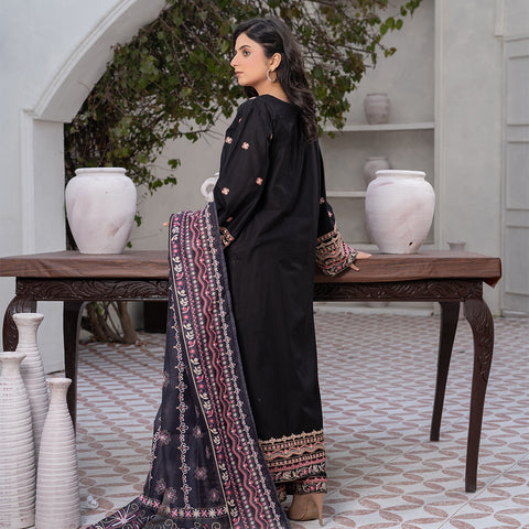 3pc black Embroidered Lg30