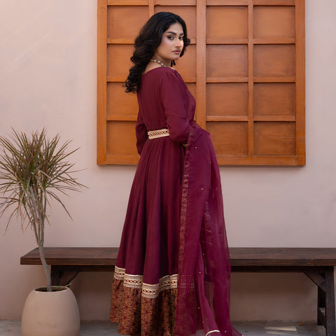 HMD RED RAW SILK 3pc Lg42