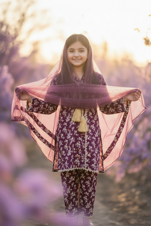 KIDS 3PC MAGANTA (KDS19)