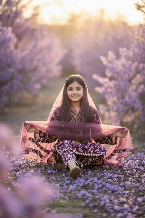 KIDS 3PC MAGANTA (KDS19)