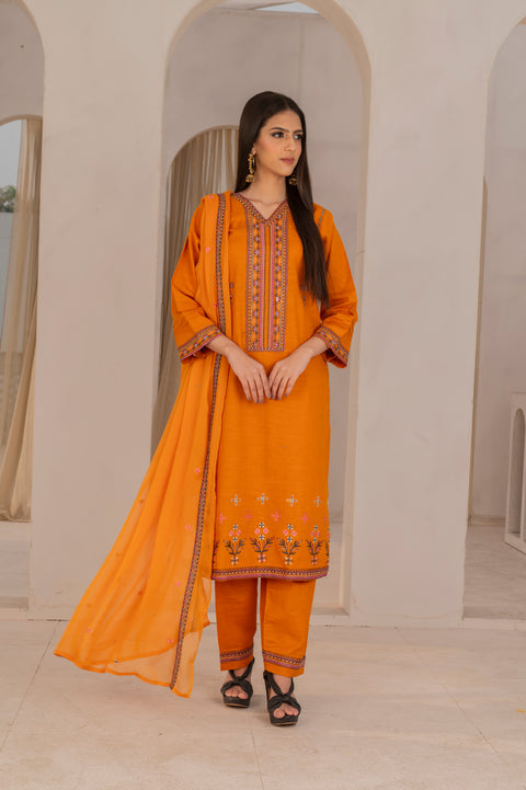 KHDR MASTARD EMBR 3 pc