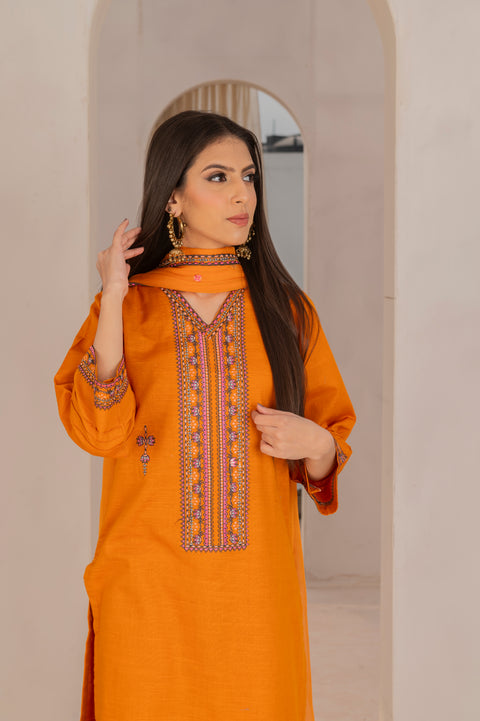 KHDR MASTARD EMBR 3 pc