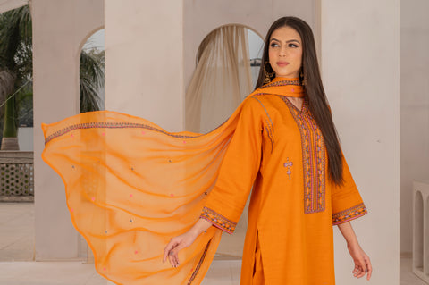 KHDR MASTARD EMBR 3 pc