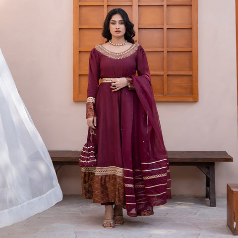 HMD RED RAW SILK 3pc Lg42