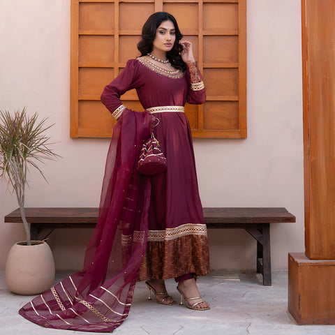 HMD RED RAW SILK 3pc Lg42