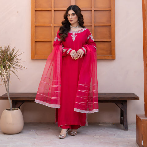 HMD PINK RAW SILK 3pc  Lg37