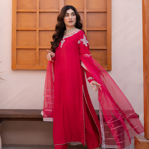 HMD PINK RAW SILK 3pc  Lg37