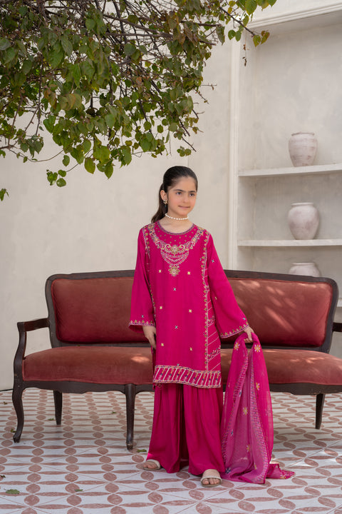 Raw Silk 3pc Pink