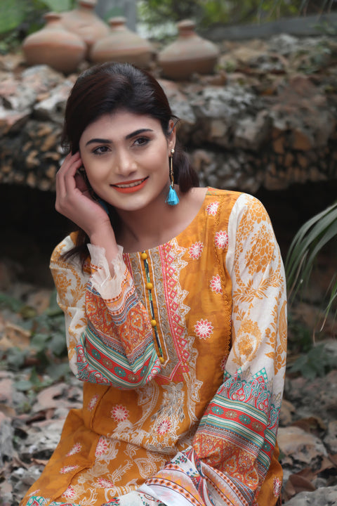 Embroidered Prints 3pc