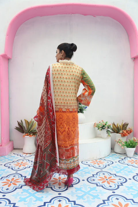 Embroidered Prints 3pc