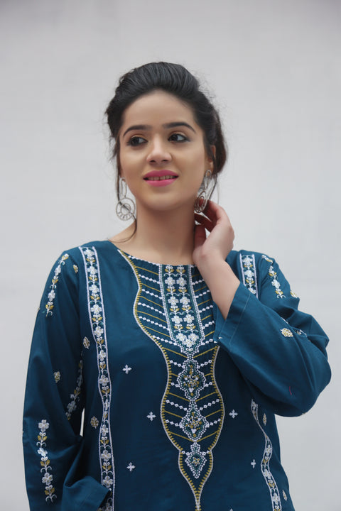 BLUE YELLOW LACE 2PC