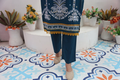 BLUE YELLOW LACE 2PC