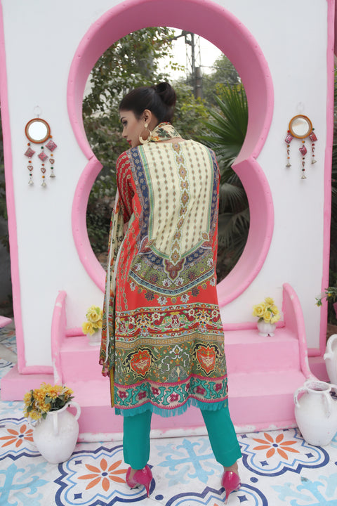 Embroidered Prints 3pc