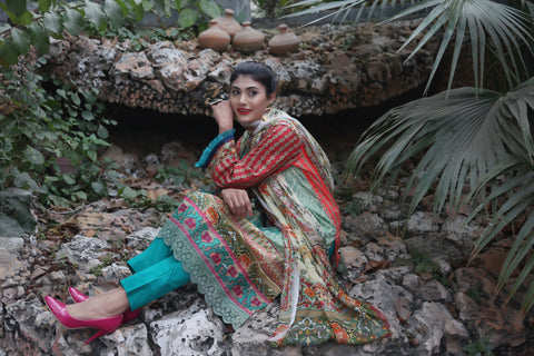 Embroidered Prints 3pc