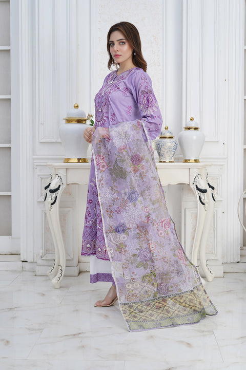 SS3- 3 pc LAVENDER WHITE LOOSE TR