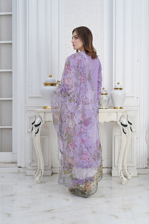 SS3- 3 pc LAVENDER WHITE LOOSE TR