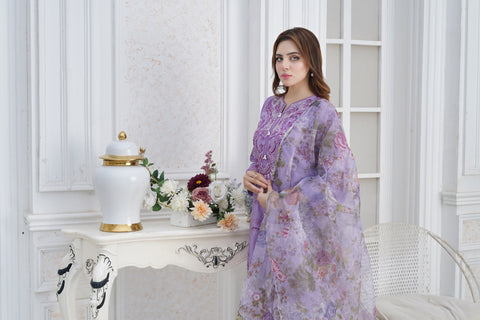 SS3- 3 pc LAVENDER WHITE LOOSE TR