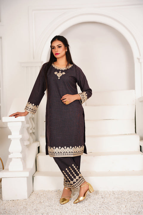 Embrodered 2 Pc Suit - 10