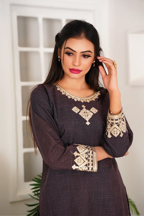 Embrodered 2 Pc Suit - 10