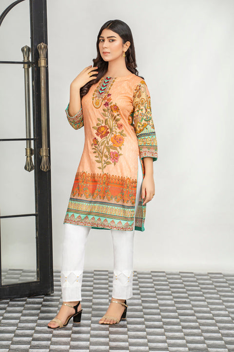 Ladies Embroidered with Digital Printed Shirt