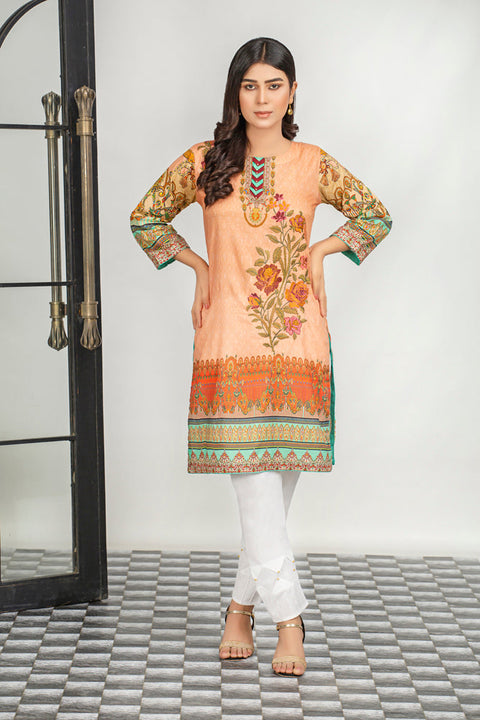 Ladies Embroidered with Digital Printed Shirt