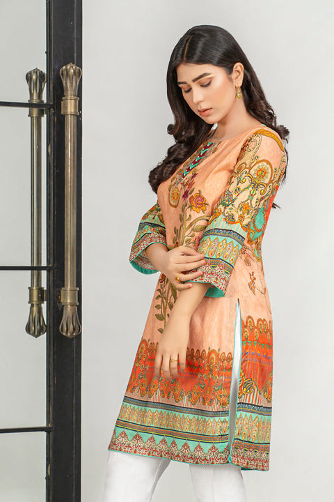 Ladies Embroidered with Digital Printed Shirt