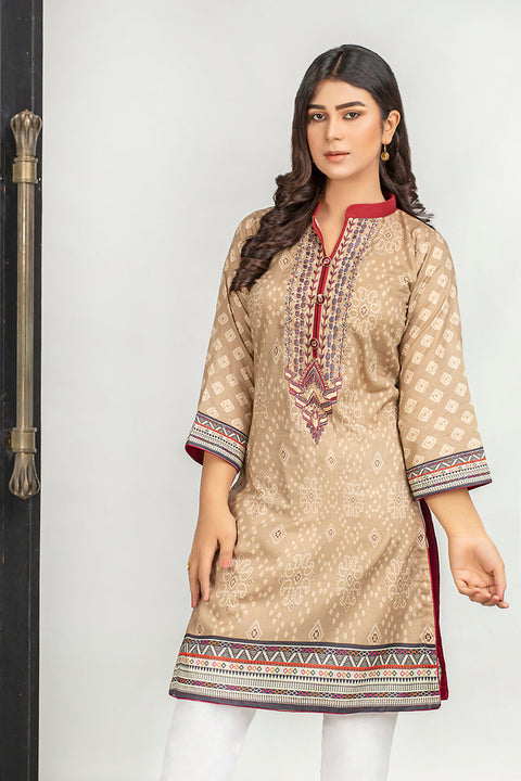 Ladies Embroidered with Digital Printed Shirt