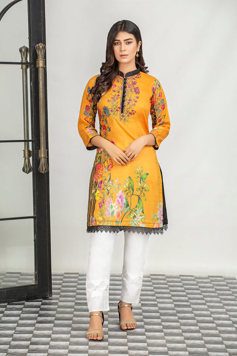 Ladies Embroidered with Digital Printed Shirt