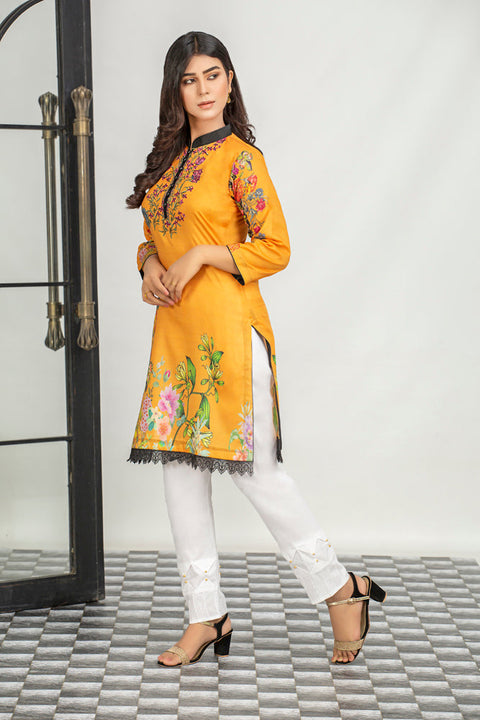 Ladies Embroidered with Digital Printed Shirt