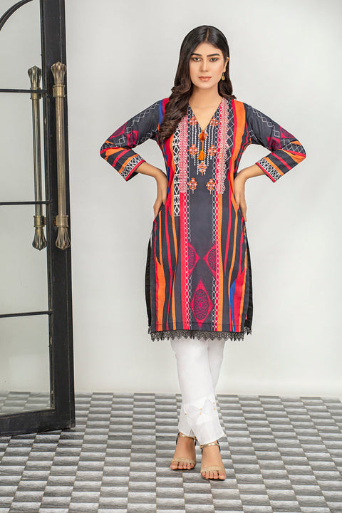 Ladies Embroidered with Digital Printed Shirt