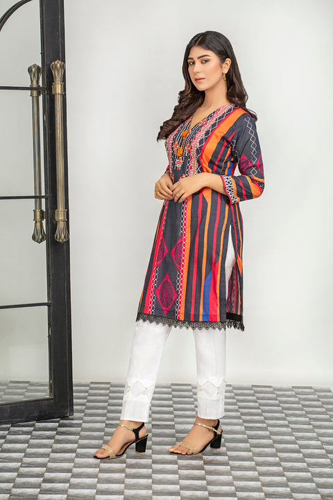 Ladies Embroidered with Digital Printed Shirt