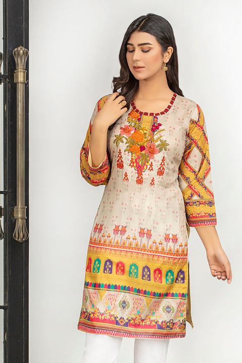 Ladies Embroidered with Digital Printed Shirt