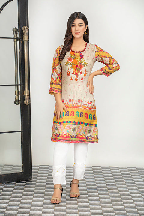 Ladies Embroidered with Digital Printed Shirt