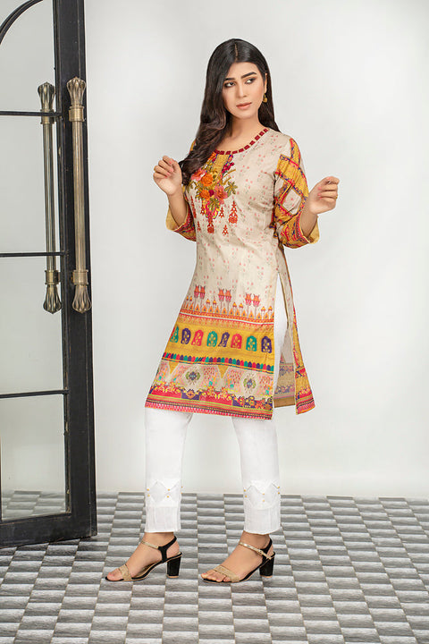 Ladies Embroidered with Digital Printed Shirt