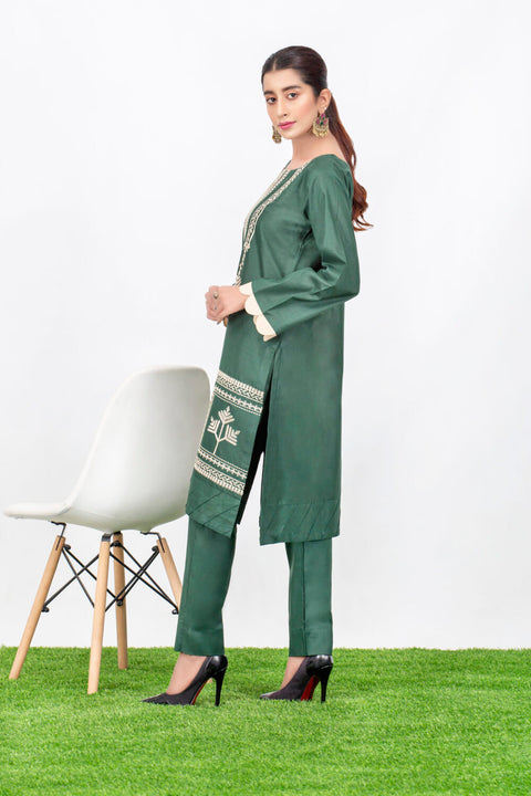 Stylish Embroidered 2Piece