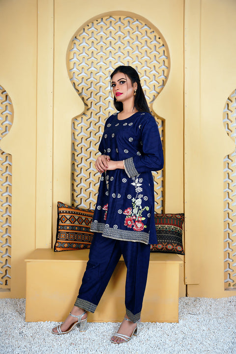 EMBRODERED 2 PC SUIT - 02