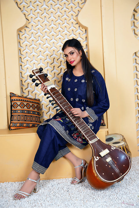 EMBRODERED 2 PC SUIT - 02