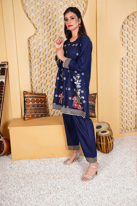 EMBRODERED 2 PC SUIT - 02