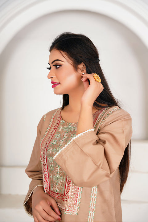 EMBRODERED 2 PC SUIT - 03