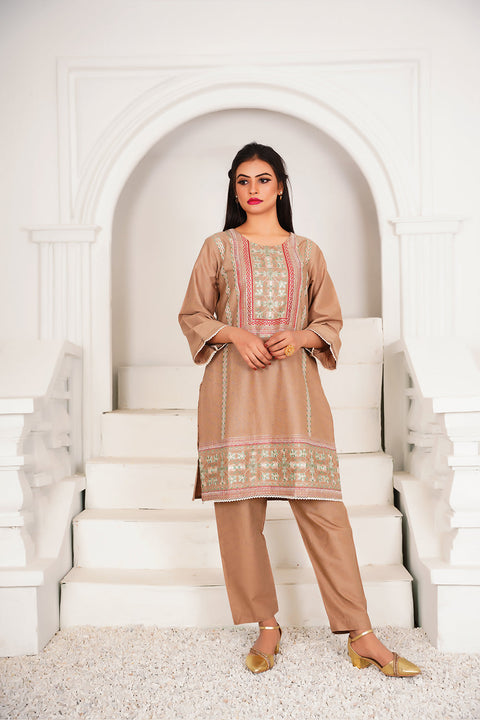 EMBRODERED 2 PC SUIT - 03