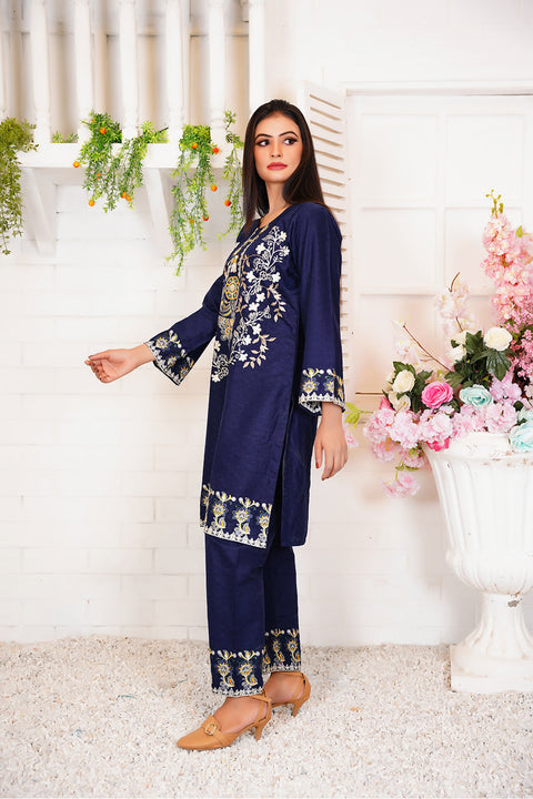 EMBRODERED 2 PC SUIT - 05