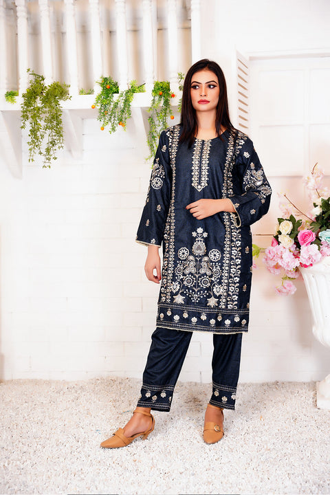EMBRODERED 2 PC SUIT - 06