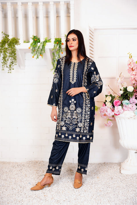 EMBRODERED 2 PC SUIT - 06