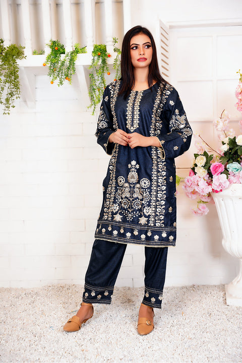 EMBRODERED 2 PC SUIT - 06