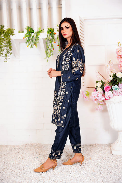 EMBRODERED 2 PC SUIT - 06