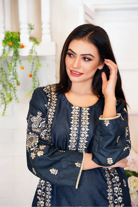 EMBRODERED 2 PC SUIT - 06