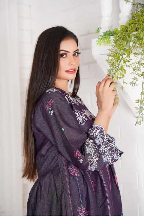 EMBRODERED 2 PC SUIT - 07