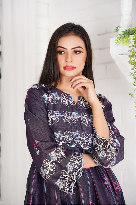 EMBRODERED 2 PC SUIT - 07