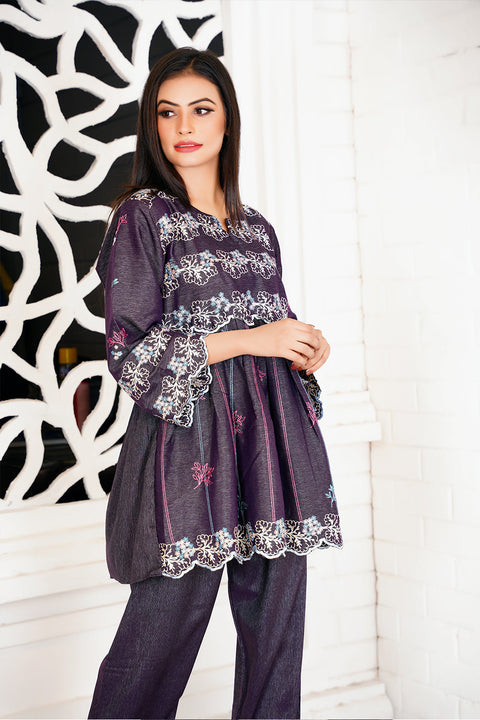 EMBRODERED 2 PC SUIT - 07