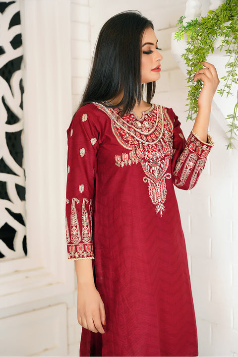 EMBRODERED 2 PC SUIT - 08